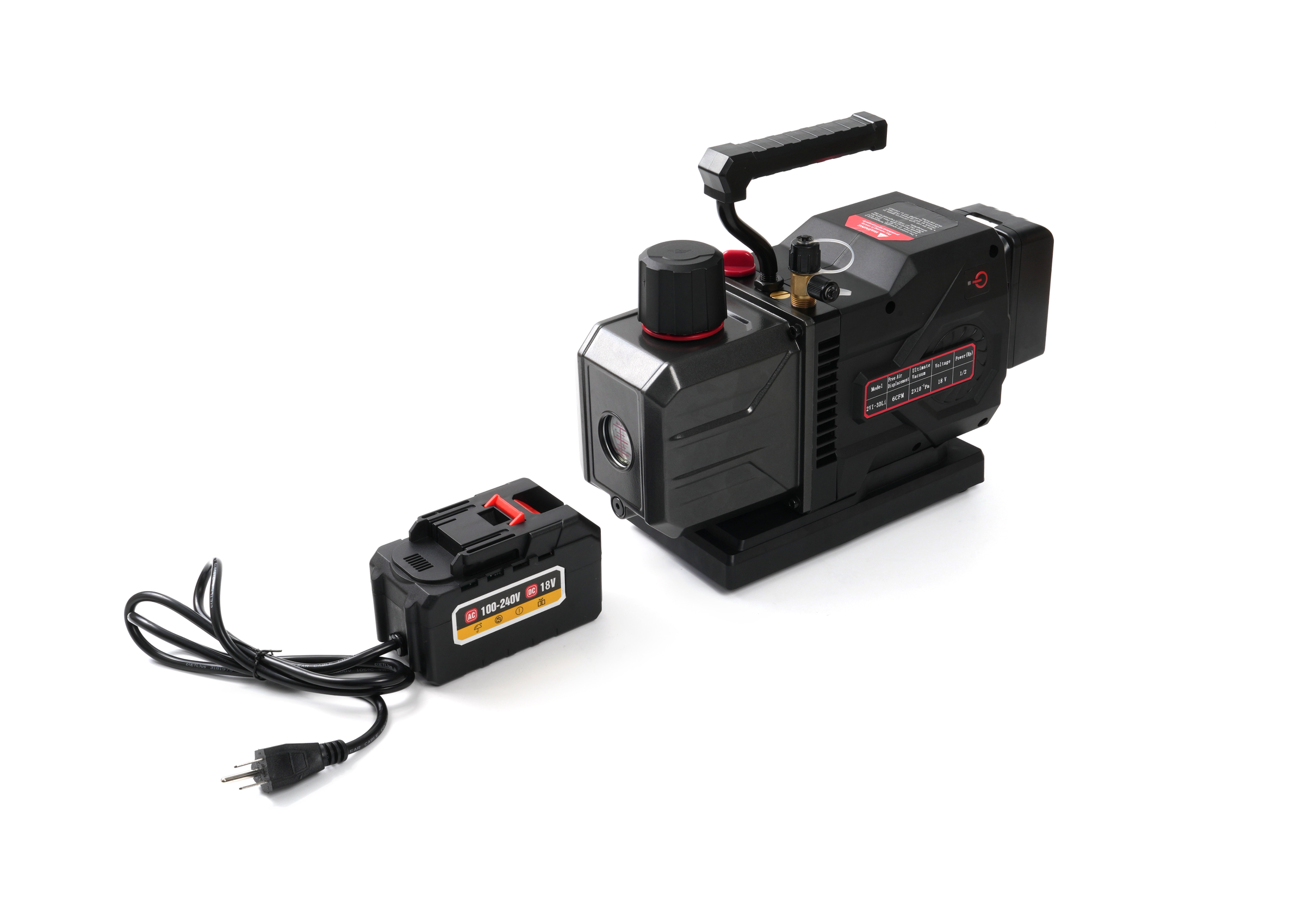 R32 VACUMM PUMP WITH PORTABLE BATTERY
